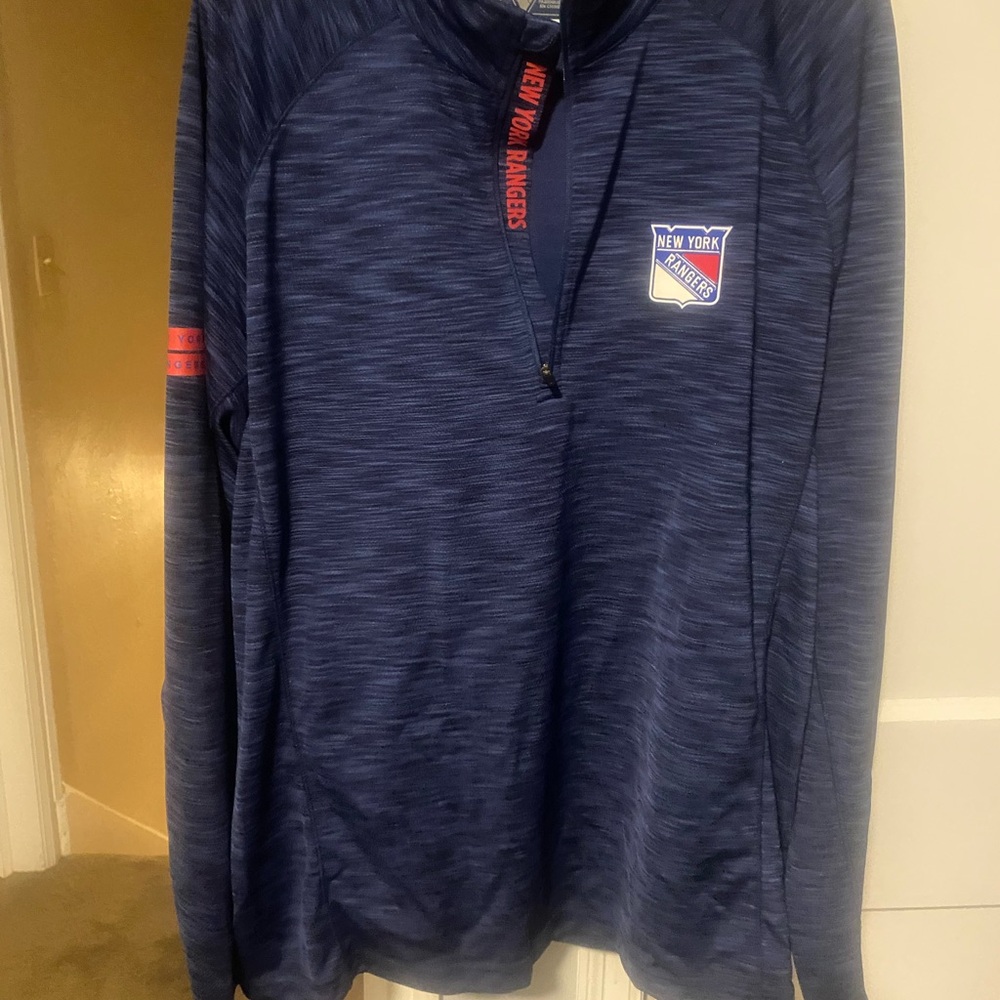 New York Rangers Blue Quarter-Zip Pullover